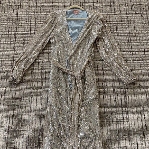 Show Me Your MuMu Silver Sequin Midi Dress - Picture 6 of 8